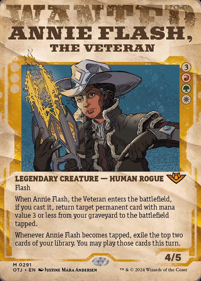 Annie Flash, the Veteran - Wanted Poster - Foil