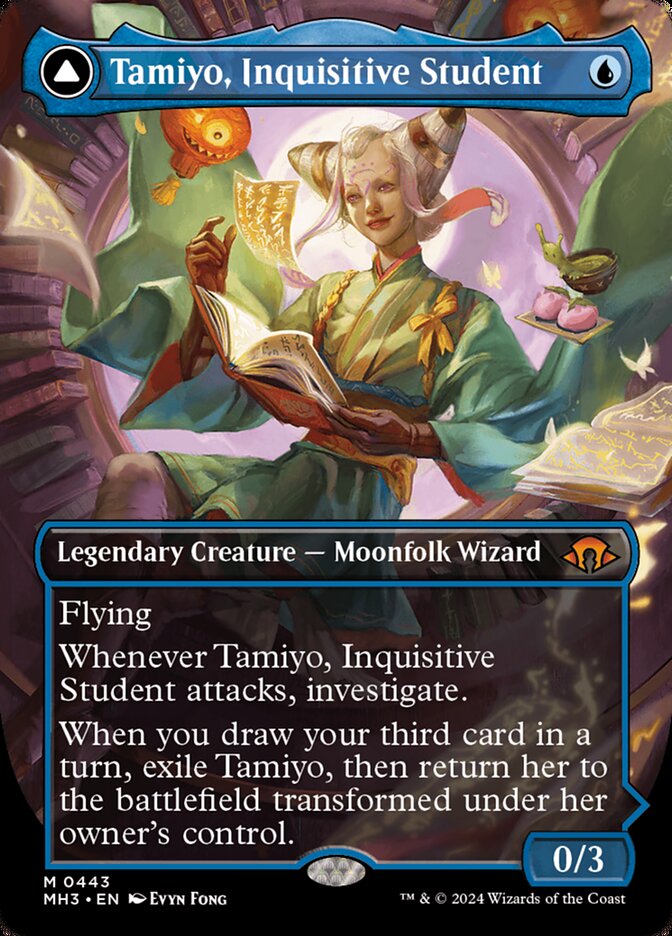 Tamiyo, Inquisitive Student // Tamiyo, Seasoned Scholar - Borderless - Foil