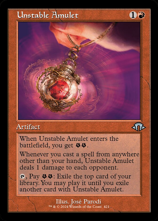 Unstable Amulet - Retro Frame - Foil