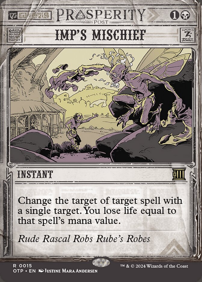 mtg prosperity post cards Imp's Mischief - Prosperity