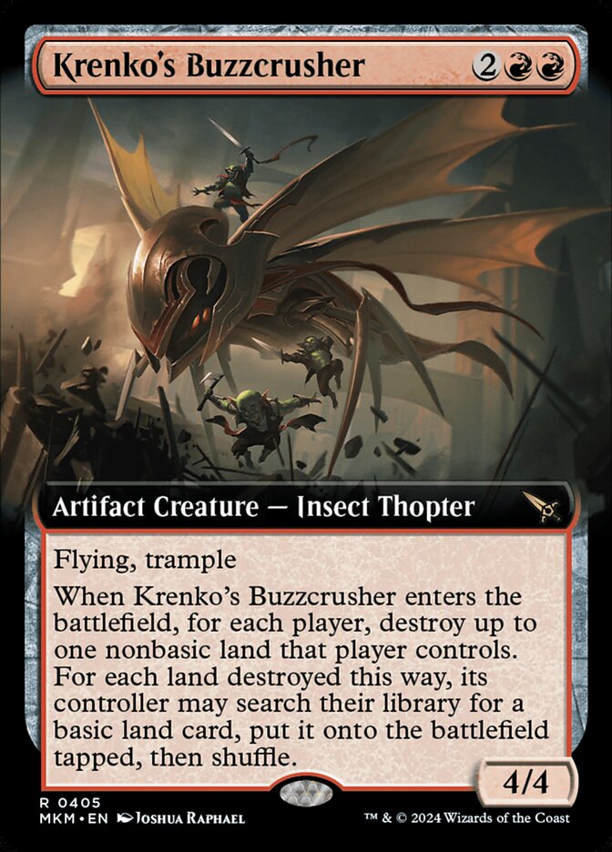 Krenko's Buzzcrusher - Extended Art - Foil