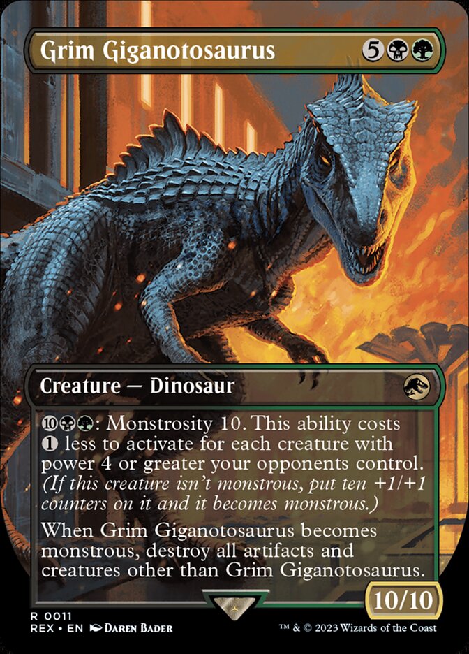 Grim Giganotosaurus - Borderless - Foil