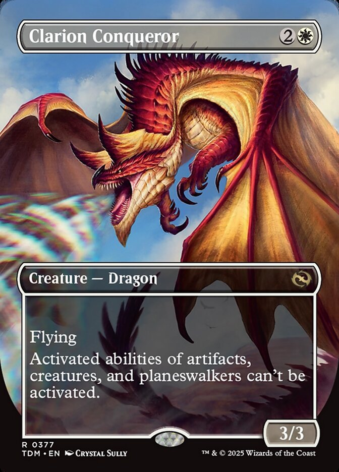 Clarion Conqueror // Clarion Conqueror - Borderless Reversible Dragons - Foil