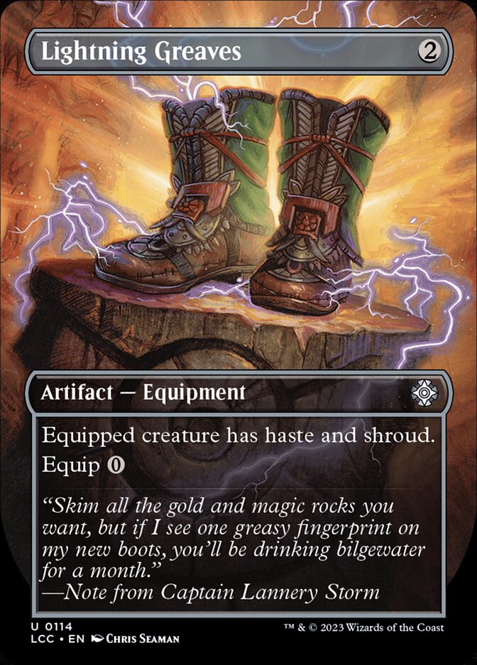 Lightning Greaves - Borderless - Foil