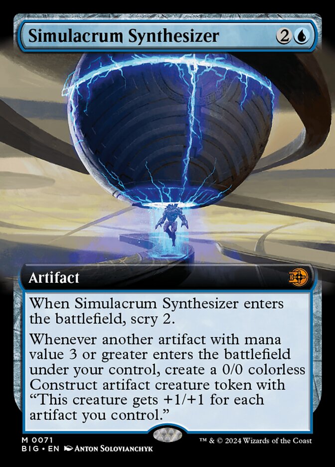 Simulacrum Synthesizer - Extended Art - Foil