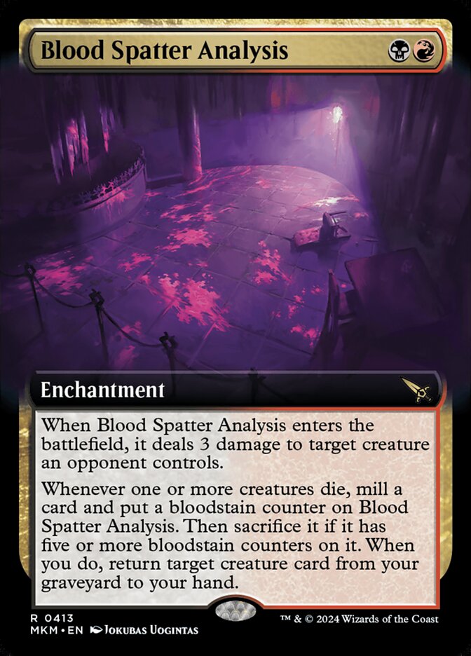 Blood Spatter Analysis - Extended Art - Foil