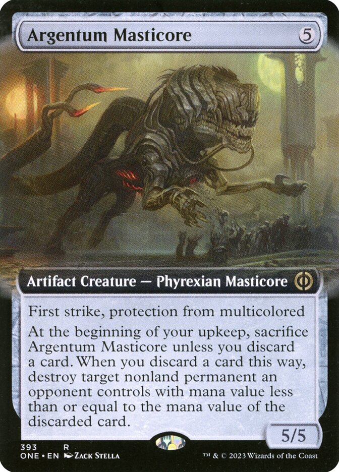 Argentum Masticore - Extended Art - Foil