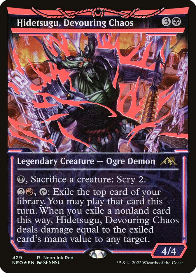 Hidetsugu, Devouring Chaos - Neon Ink Red - Foil