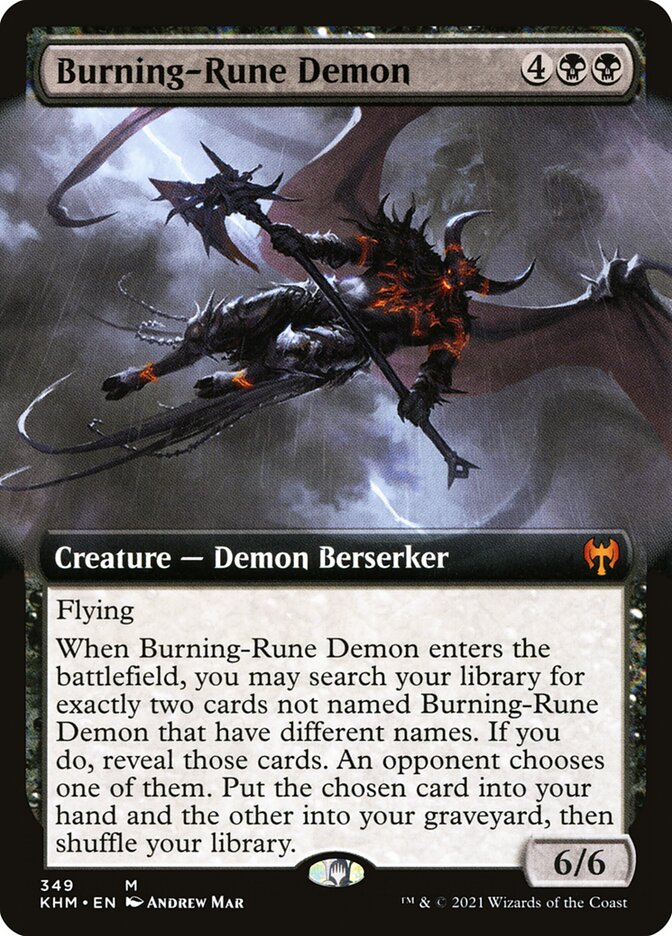 Burning-Rune Demon - Extended Art - Foil
