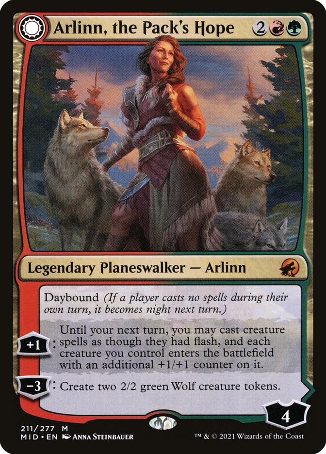 Arlinn, the Pack's Hope // Arlinn, the Moon's Fury - Foil