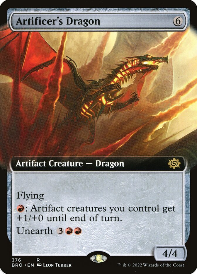 Artificer's Dragon - Extended Art - Foil