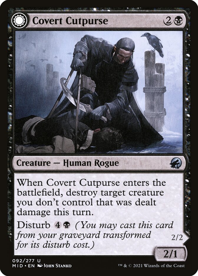 Covert Cutpurse // Covetous Geist - Foil