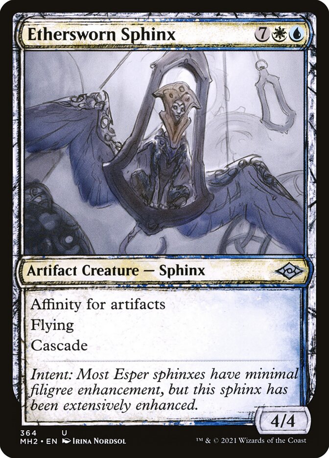 Ethersworn Sphinx - Sketch Art - Foil