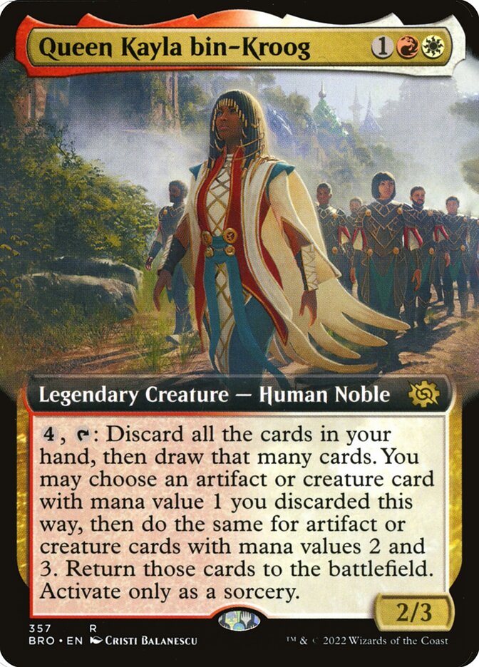 Queen Kayla bin-Kroog - Extended Art - Foil