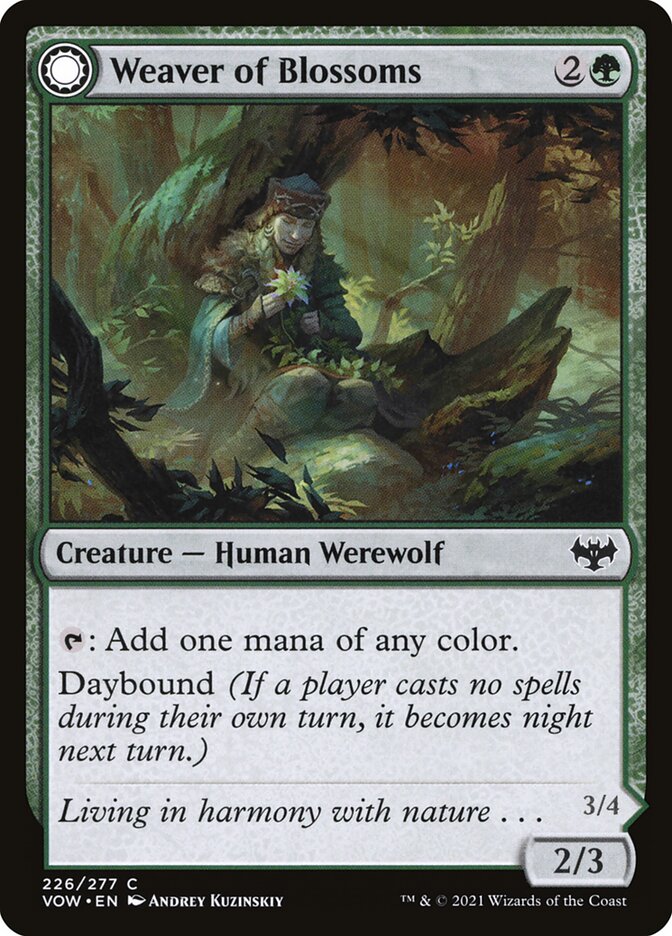 Weaver of Blossoms // Blossom-Clad Werewolf - Foil
