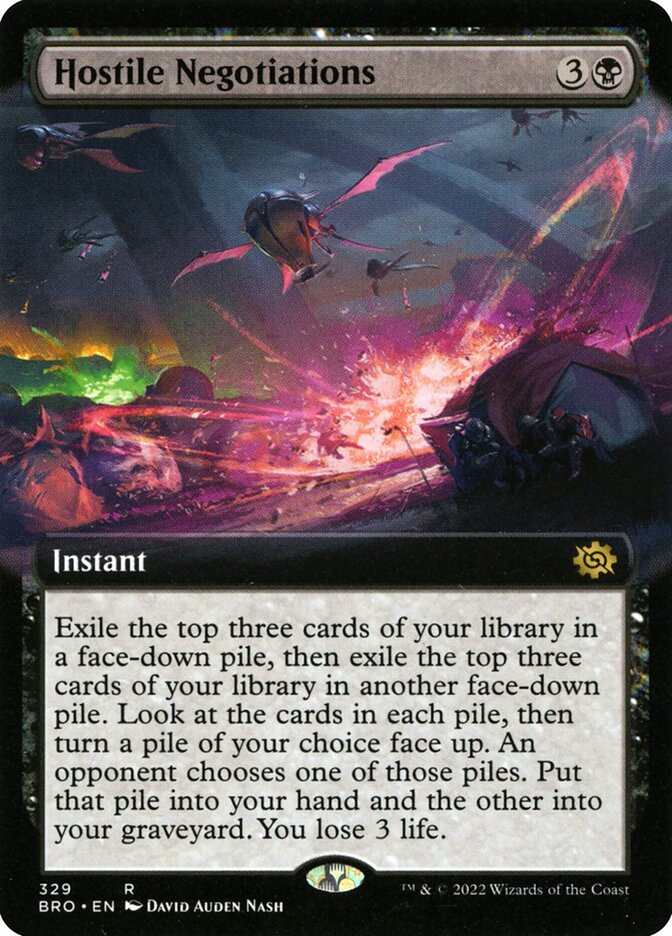 Hostile Negotiations - Extended Art - Foil