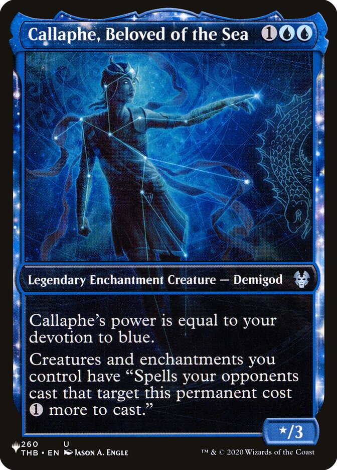 Callaphe, Beloved of the Sea - The List