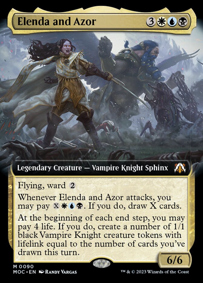 Elenda and Azor - Extended Art - Foil