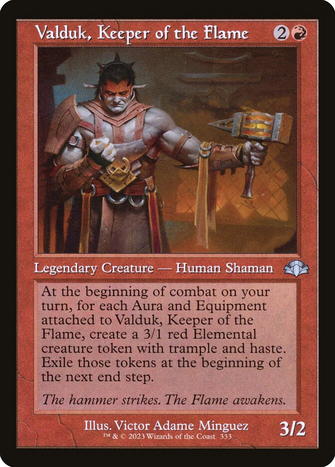 Valduk, Keeper of the Flame - Retro Frame - Foil