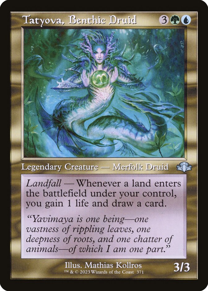 Tatyova, Benthic Druid - Retro Frame - Foil