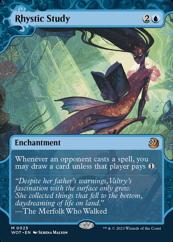 Rhystic Study - Borderless - Foil
