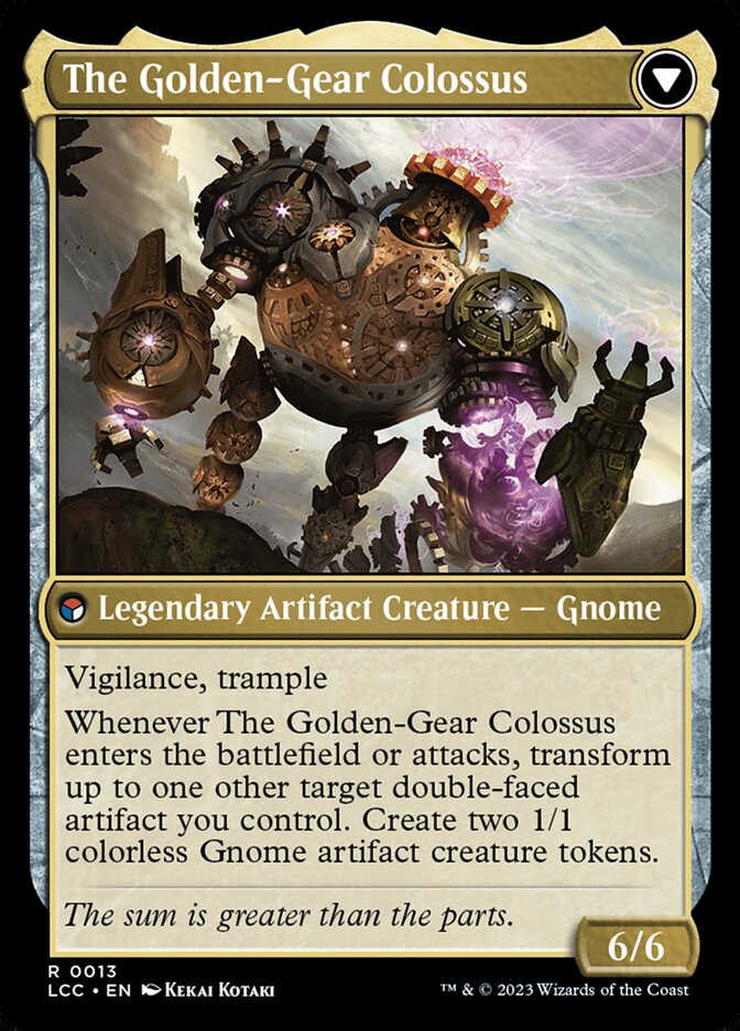 Tetzin, Gnome Champion // The Golden-Gear Colossus - Foil