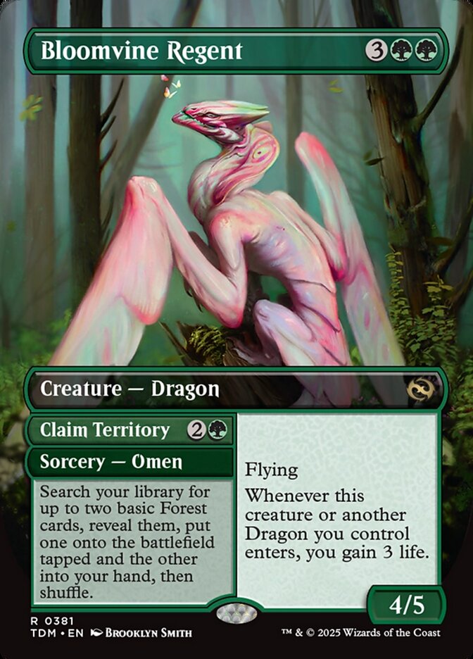 Bloomvine Regent // Claim Territory // Bloomvine Regent - Borderless Reversible Dragons - Foil