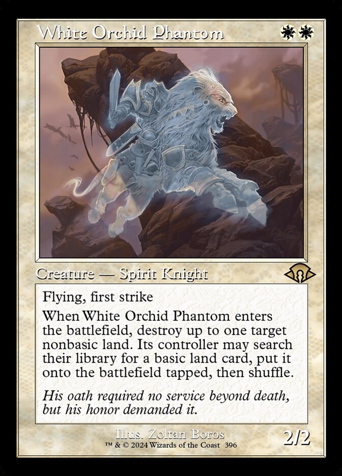 White Orchid Phantom - Retro Frame - Foil