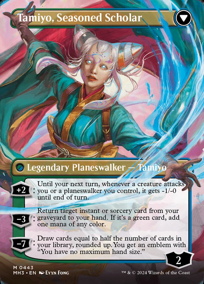Tamiyo, Inquisitive Student // Tamiyo, Seasoned Scholar - Borderless