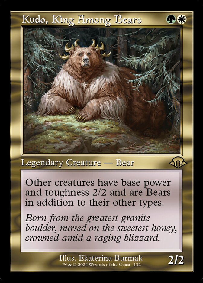 Kudo, King Among Bears - Retro Frame - Foil
