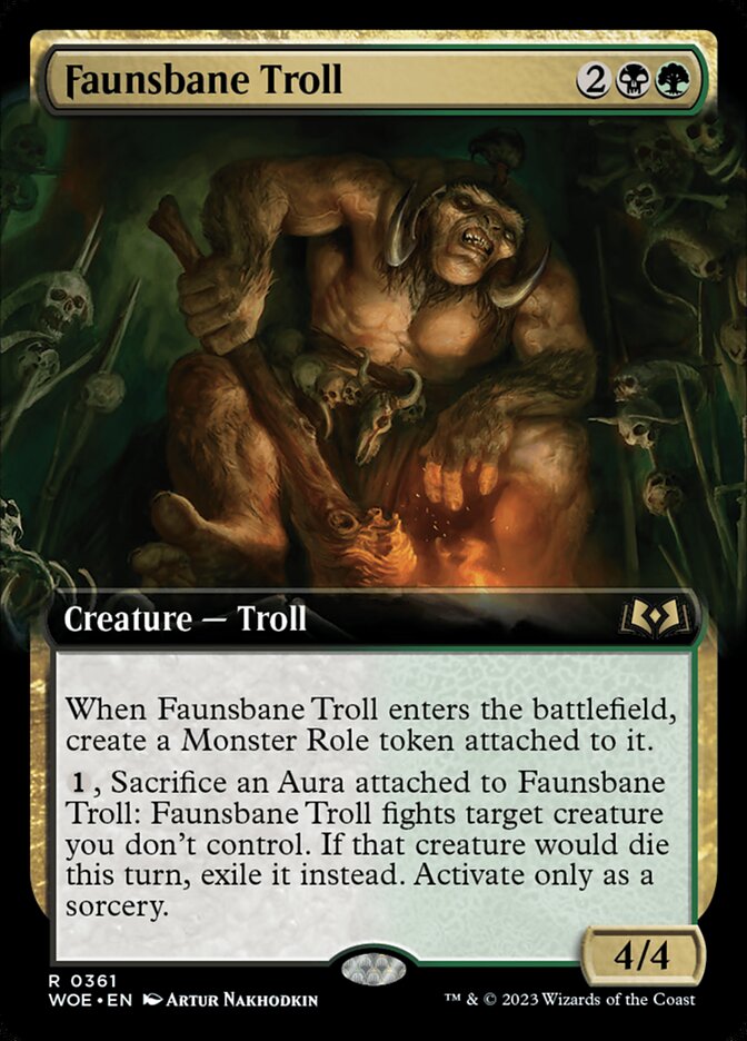 Faunsbane Troll - Extended Art - Foil
