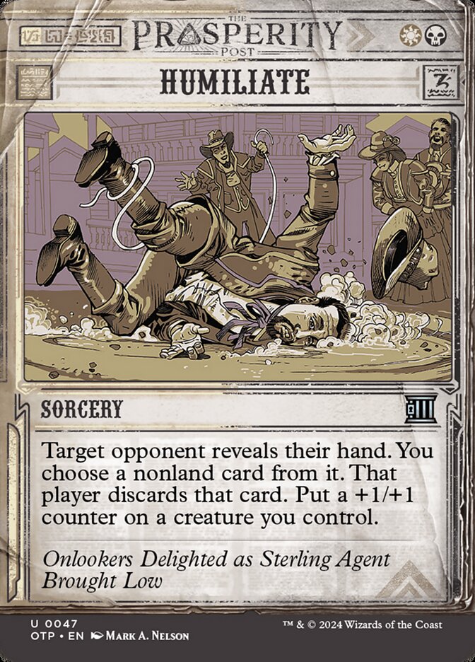 mtg prosperity cards Humiliate - Prosperity - Foil