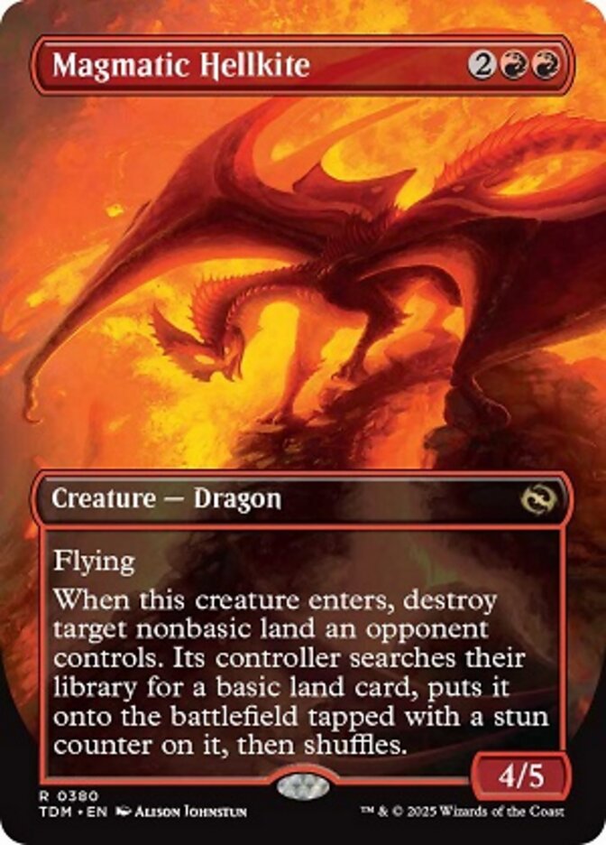 Magmatic Hellkite // Magmatic Hellkite - Borderless Reversible Dragons - Foil