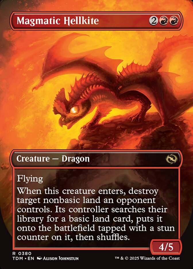 Magmatic Hellkite // Magmatic Hellkite - Borderless Reversible Dragons - Foil