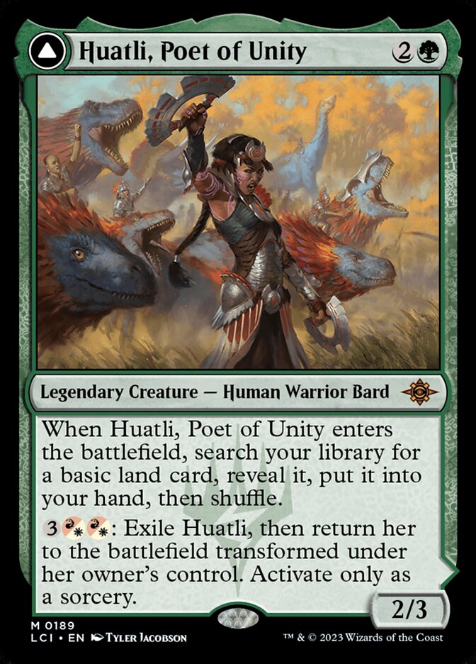 Huatli, Poet of Unity // Roar of the Fifth People - Foil