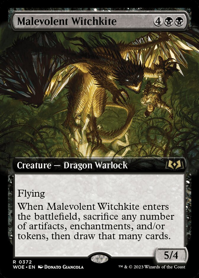 Malevolent Witchkite - Extended Art - Foil