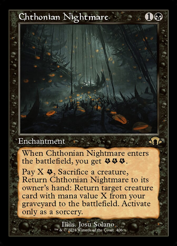 Chthonian Nightmare - Retro Frame - Foil