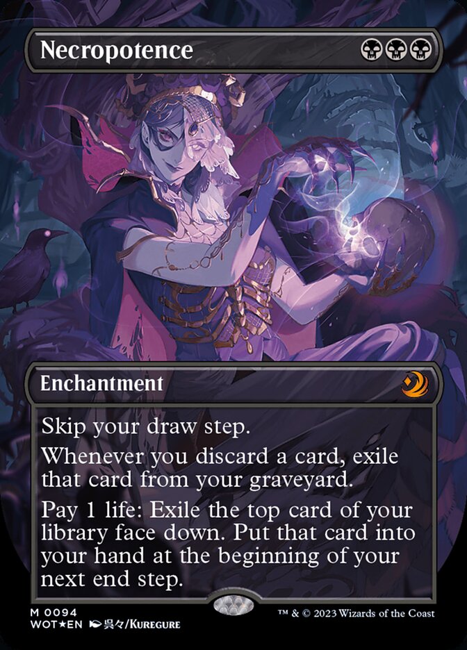 Necropotence - Borderless - Confetti Foil