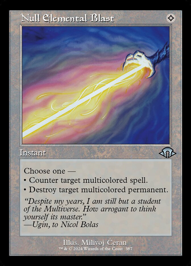 Null Elemental Blast - Retro Frame - Foil