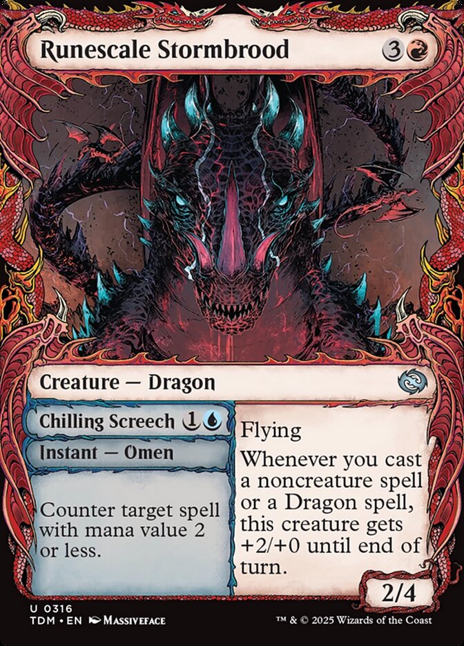 Runescale Stormbrood // Chilling Screech - Showcase - Foil