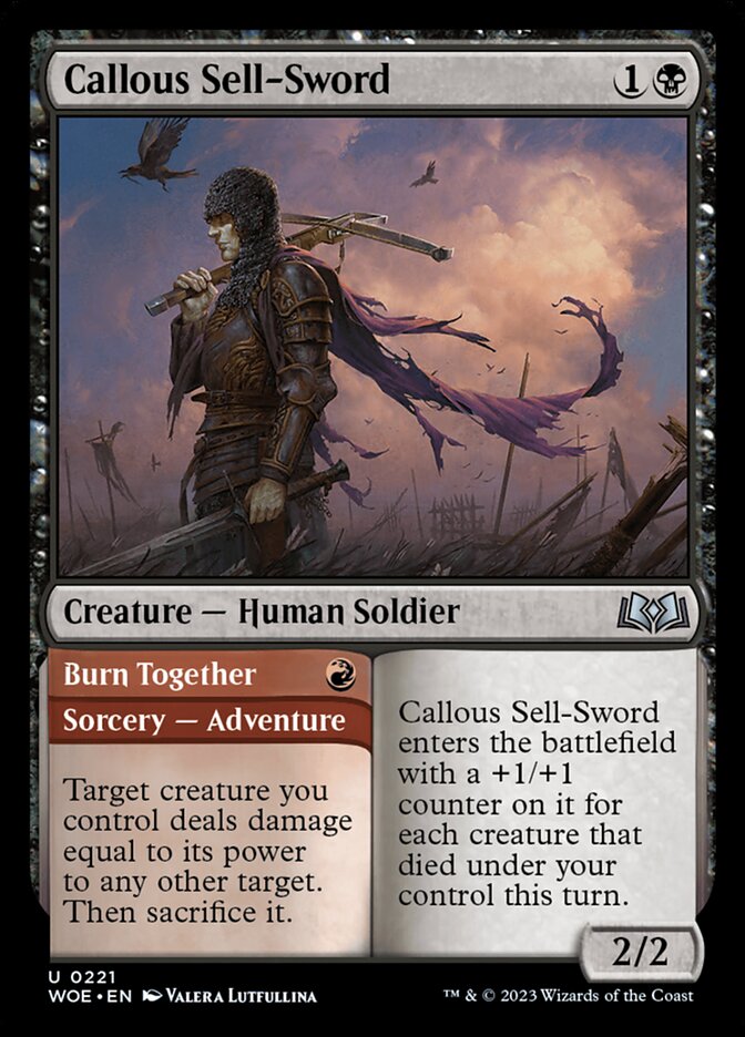 Callous Sell-Sword // Burn Together - Foil