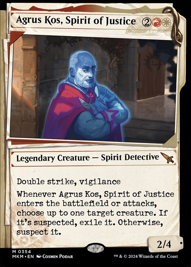 Agrus Kos, Spirit of Justice - Dossier