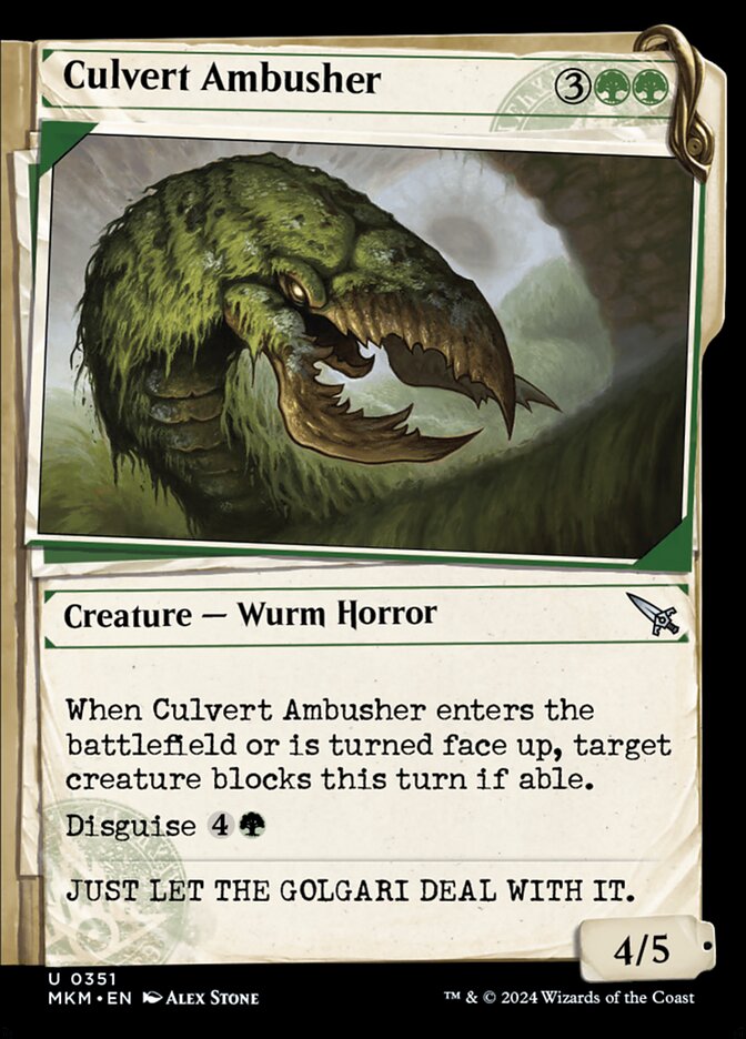 Culvert Ambusher - Dossier - Foil