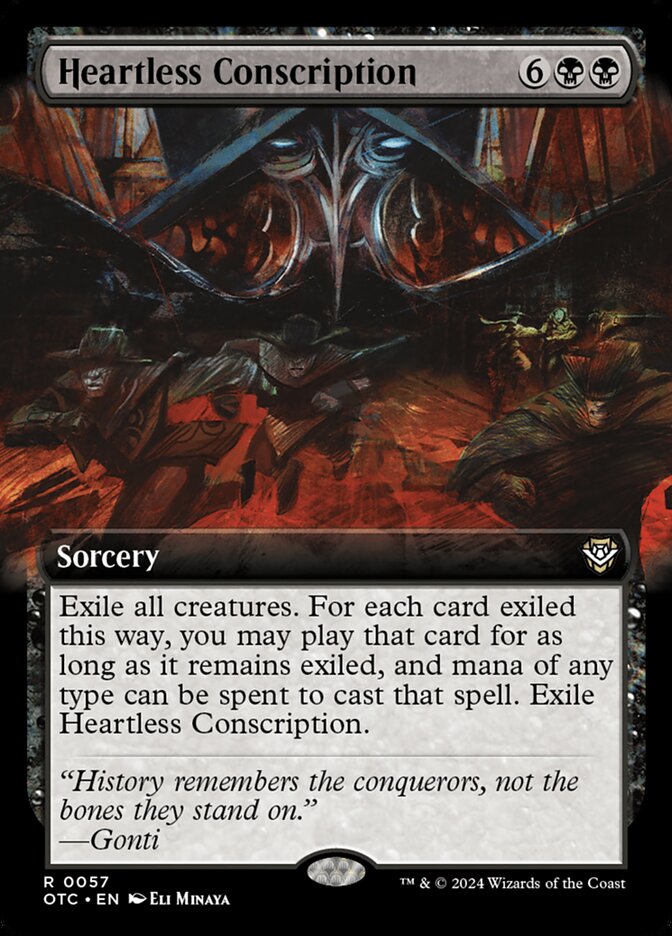 Heartless Conscription - Extended Art - Foil