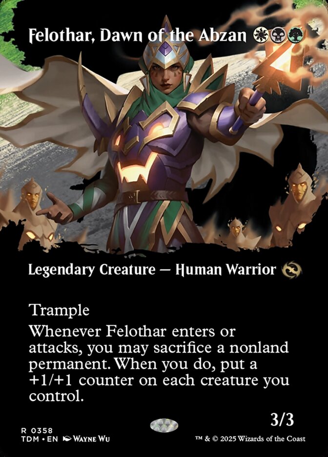 Felothar, Dawn of the Abzan - Borderless Clan Showcase - Foil