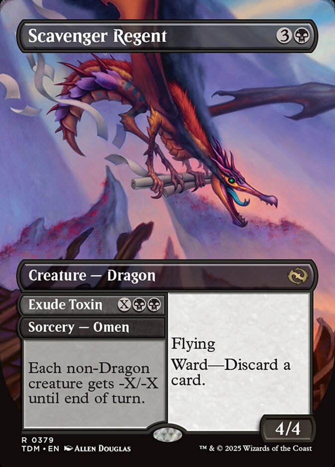 Scavenger Regent // Exude Toxin // Scavenger Regent - Borderless Reversible Dragons