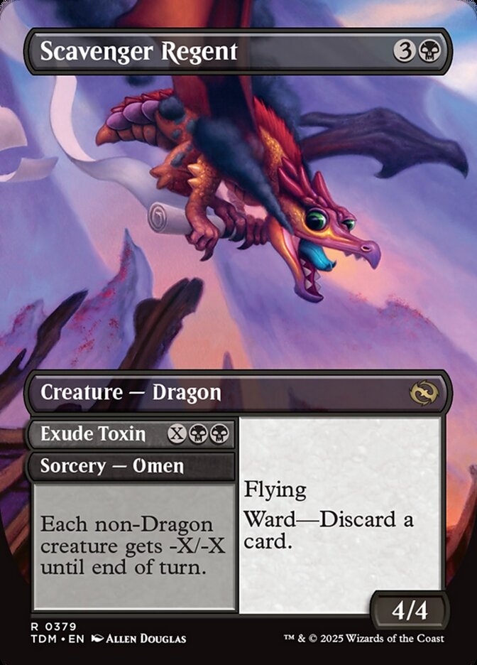 Scavenger Regent // Exude Toxin // Scavenger Regent - Borderless Reversible Dragons