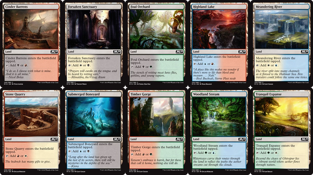 Core 2019 Dual Land set (1 each of 10)