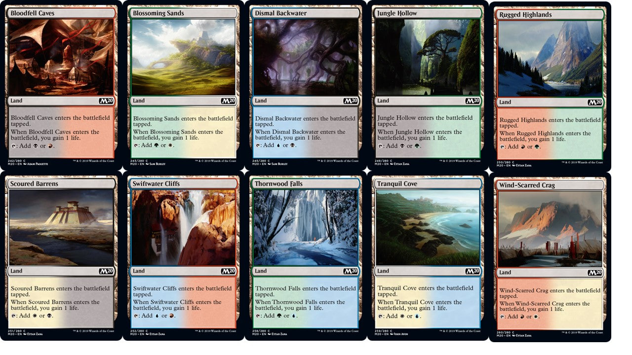 Core 2020 Dual Land set (1 each of 10) - Foil