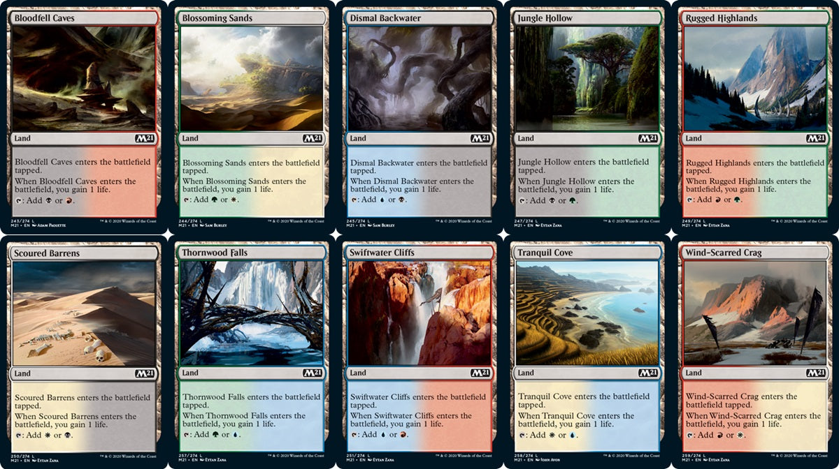Core 2021 Dual Land Set (1 each of 10)